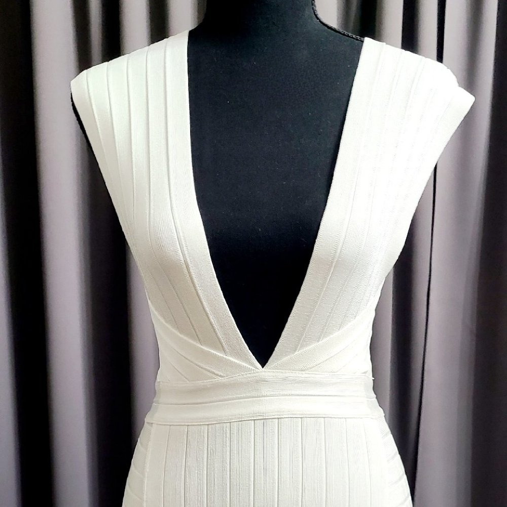 White Sleeveless Bandage Mini
